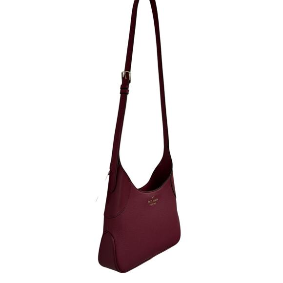 NWT Kate Spade Cranberry Pebbled Leather Aster Adjustable Shoulder Bag - Picture 2 of 8